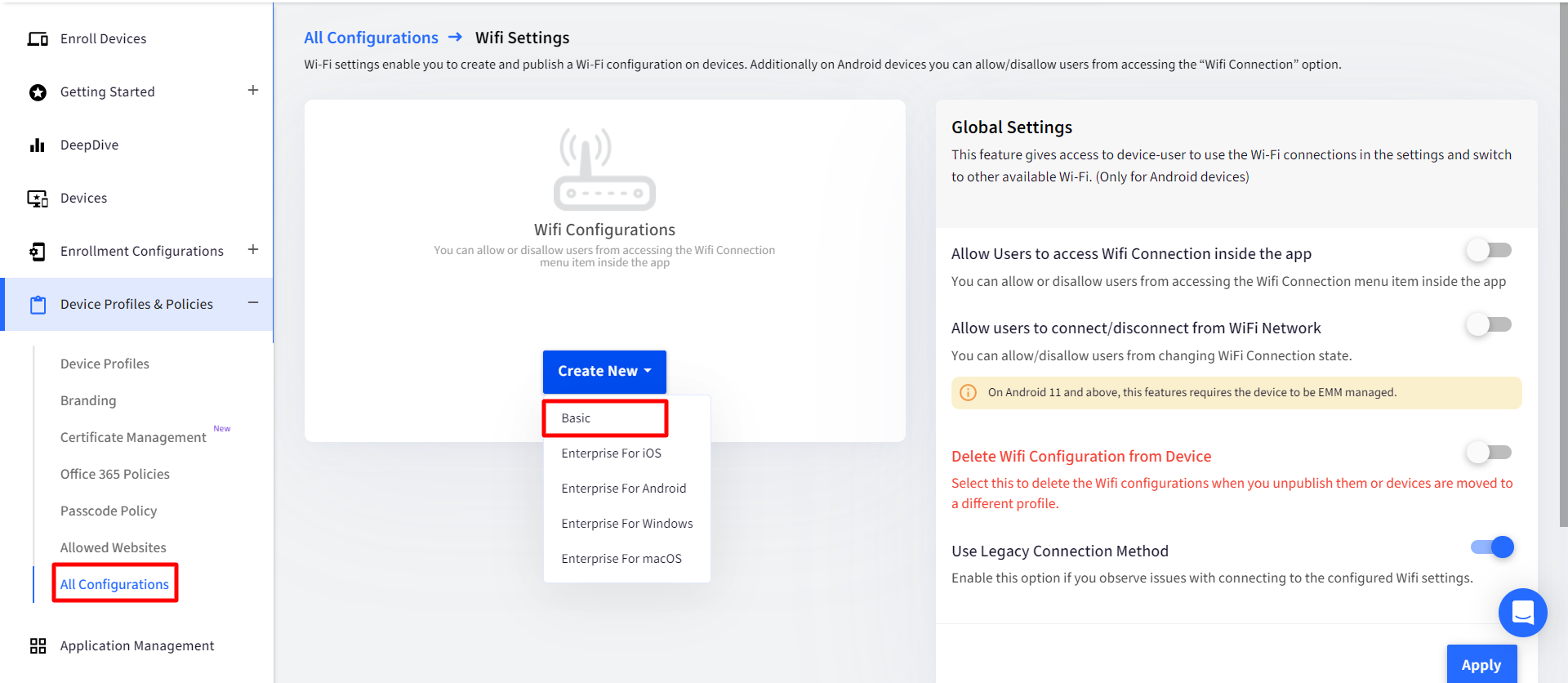 comment configurer le wifi sur android